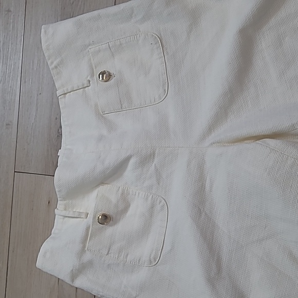 Talbots Greenwich Pant Wide Ankle Belted Twill Pants Size 12p - Picture 2 of 9